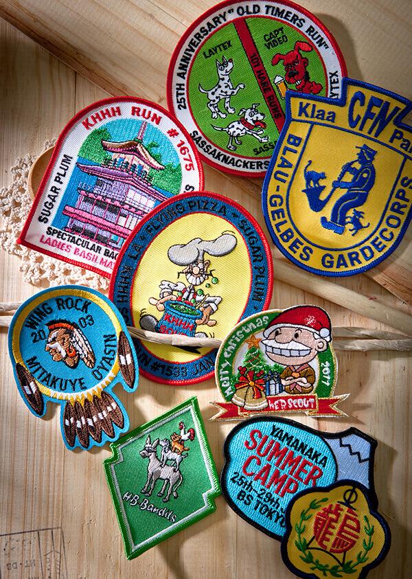 Embroidered Badges with Merrowed Border
